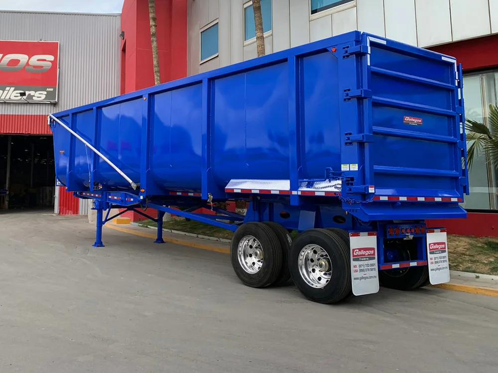 STECO type end dump trailer for scrap metal and demolition